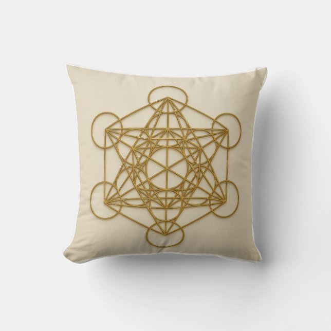 Metatron’s Cube Sacred Geometry Pillow (Front)
