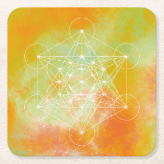 Metatron Square Paper Coaster