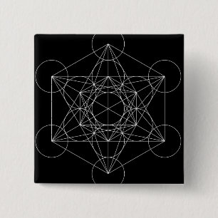 Metatron's Cube 15 Cm Square Badge