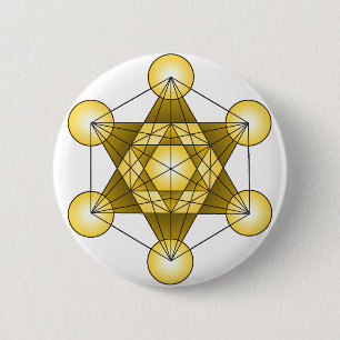 Metatron's Cube 6 Cm Round Badge