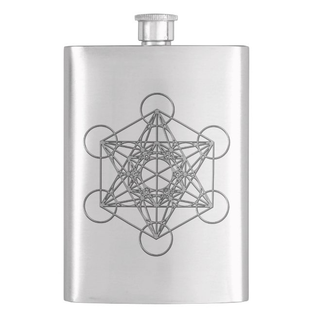Metatrons Cube Hip Flask (Front)