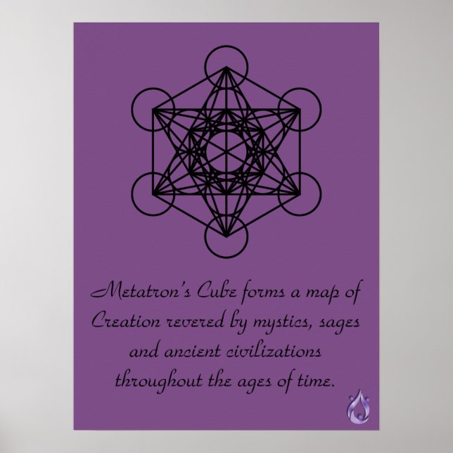 Metatron's Cube Map of Creation Poster (Front)