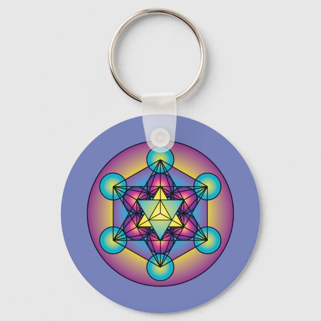 Metatron's Cube Merkaba Key Ring (Front)