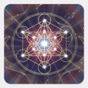 Metatron's Cube - Merkabah Square Sticker
