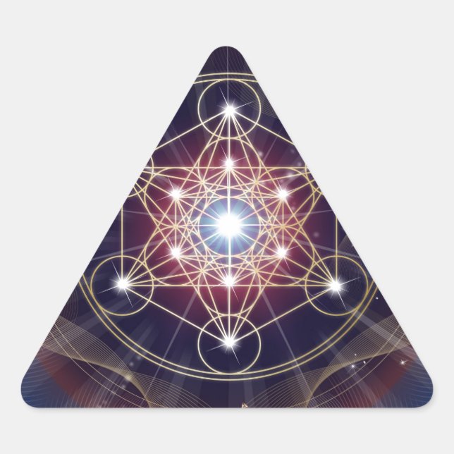 Metatron's Cube - Merkabah Triangle Sticker (Front)