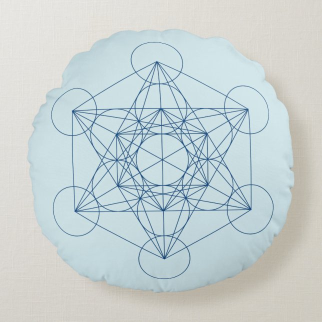 Metatron's Cube Round Cushion (Front)