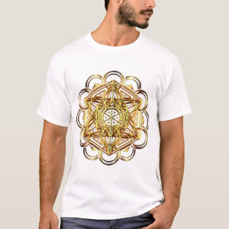 Metatrons Cube Sacred Geometry Flower Of Life Rave T-Shirt