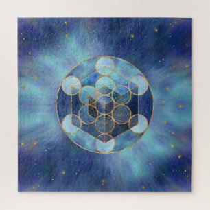 Metatron's Cube Sacred Geometry Jigsaw Puzzle