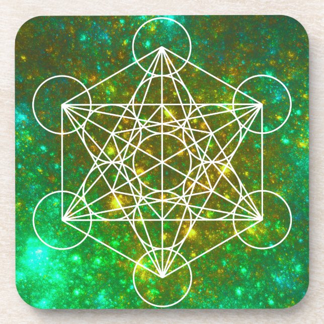 Metatron's Cube, Sacred Geometry, Spiritual Symbol Coaster (Front)