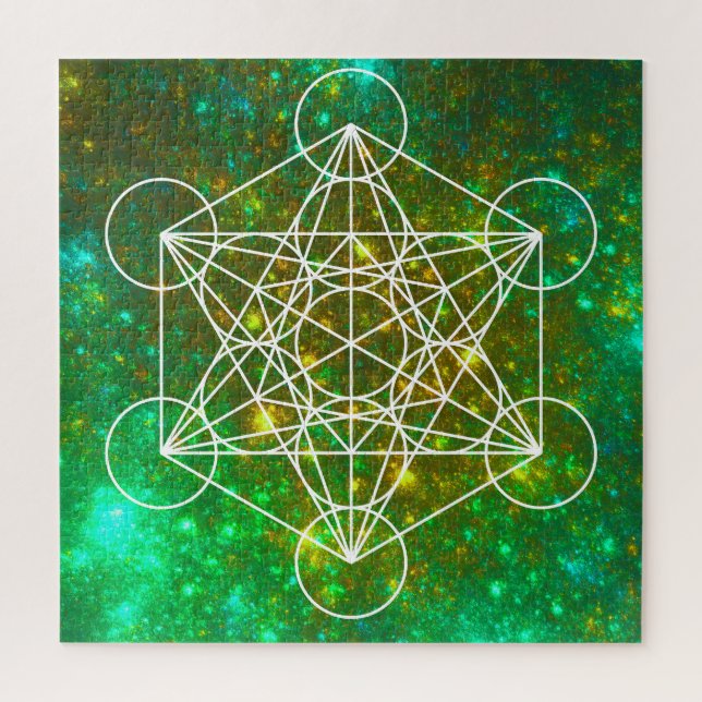 Metatron's Cube, Sacred Geometry, Spiritual Symbol Jigsaw Puzzle (Vertical)