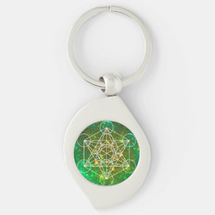 Metatron's Cube, Sacred Geometry, Spiritual Symbol Key Ring