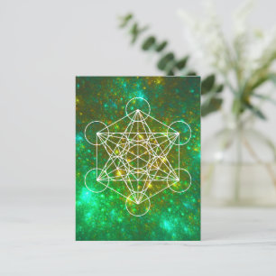 Metatron's Cube, Sacred Geometry, Spiritual Symbol Postcard