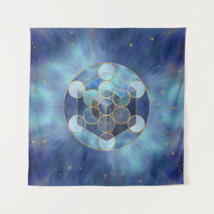 Metatron's Cube Sacred Geometry Tapestry
