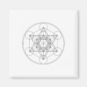 Metatrons Cube Sacred Geometry Yoga Spiritual Symb Magnet