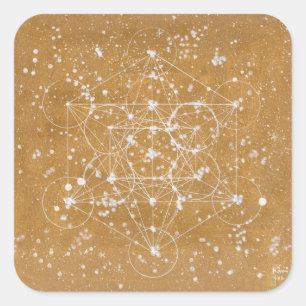 Metatron's Cube Stecker Square Sticker