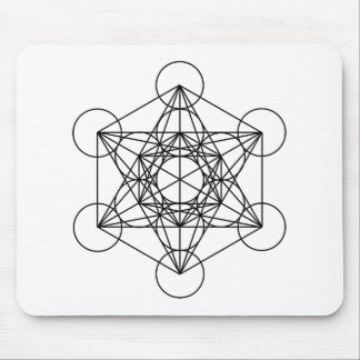 Metatron's Cube (White) Mouse Pad