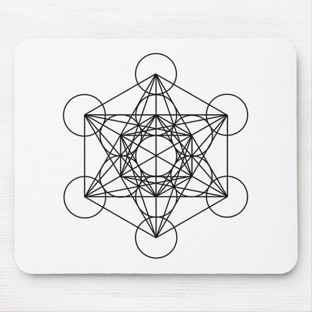 Metatron's Cube (White) Mouse Pad (Front)