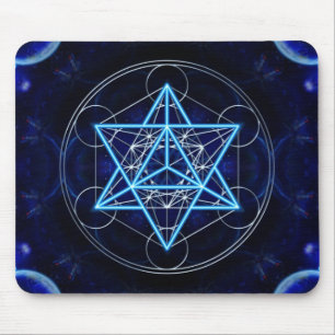 Metatrons dice - Merkaba - star tetrahedron Mouse Pad