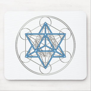 Metatrons dice - Merkaba - star tetrahedron Mouse Pad