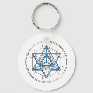 Metatrons Würfel - Merkaba - Stern Tetraeder Key Ring