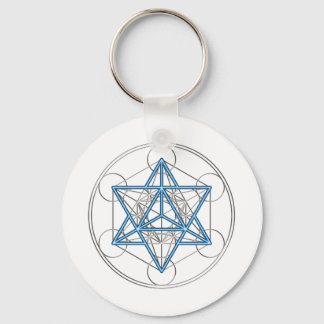 Metatrons Würfel - Merkaba - Stern Tetraeder Key Ring