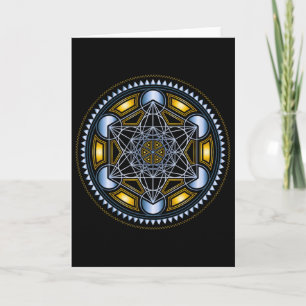 Metatronscube, Sacred Geometry, Yoga, Spiritual Sy Card