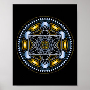 Metatronscube, Sacred Geometry, Yoga, Spiritual Sy Poster