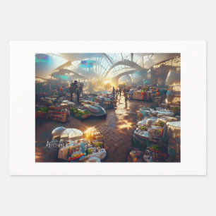 Metaverse Market v3 by Billy A Lien Wrapping Paper Sheet