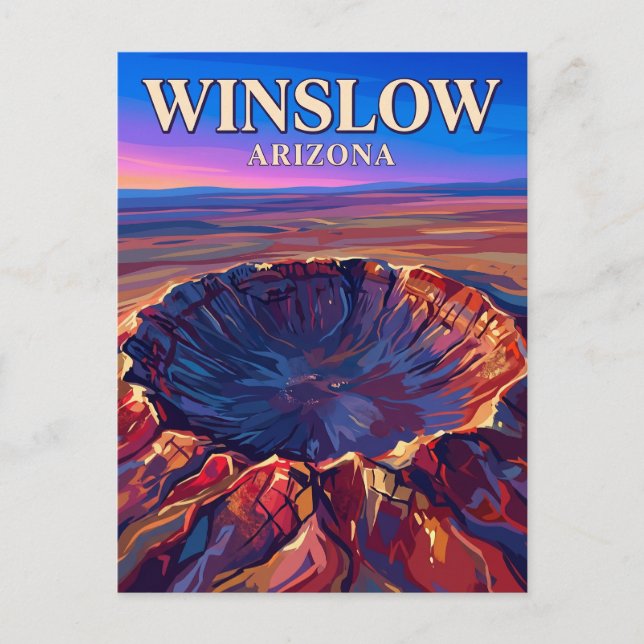 Meteor Crater USA Postcard (Front)