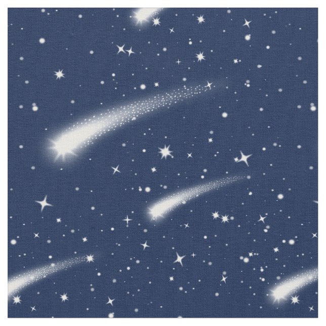 Meteor Shower Shooting Star Fabric by the Yard (Close Up)