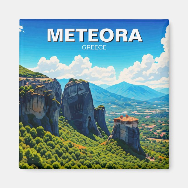 Meteora Greece Magnet (Front)