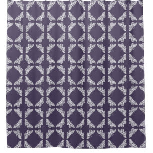 Meteorite Purple Arts and Crafts Butterflies Shower Curtain