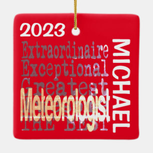 Meteorologist Extraordinaire CUSTOM Ceramic Ornament