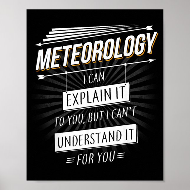 Meteorologist Gift Funny Design With Meteorology Poster (Front)