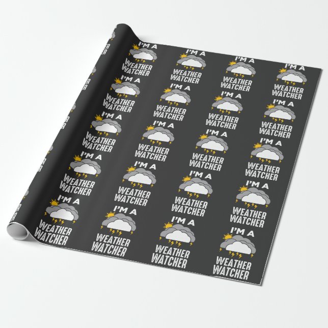 Meteorologist Weather Weatherman Meteorology Wrapping Paper (Unrolled)