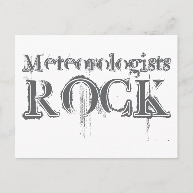 Meteorologists Rock Postcard (Front)