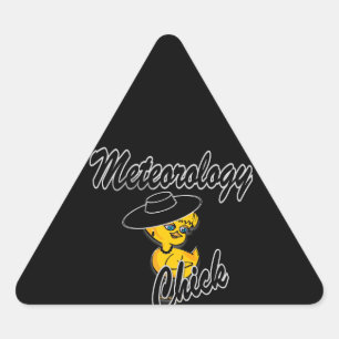Meteorology Chick #4 Triangle Sticker