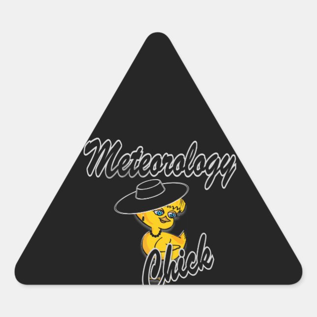 Meteorology Chick #4 Triangle Sticker (Front)