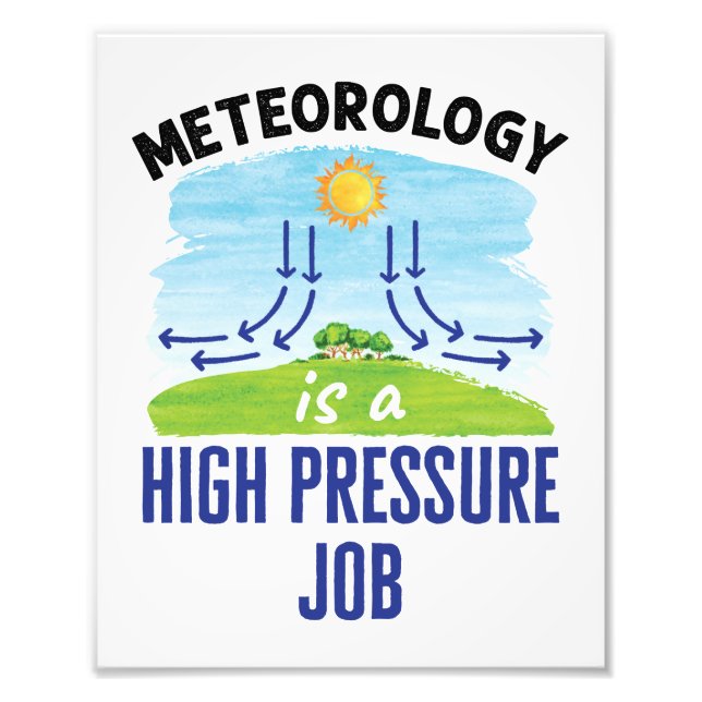 Meteorology Is a High Pressure Job Weatherperson Photo Print (Front)