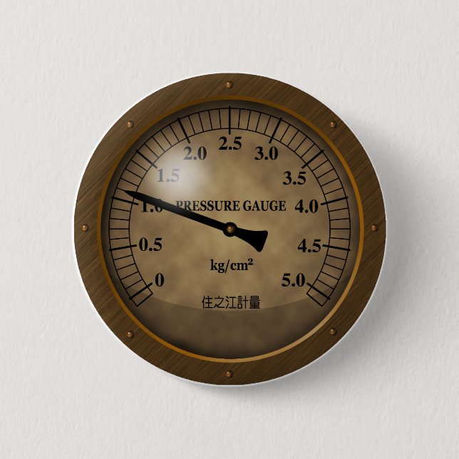 meter1 6 cm round badge (Front)