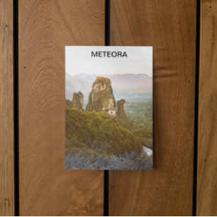 Meterora Greece Rock Mountains Travel Postcard