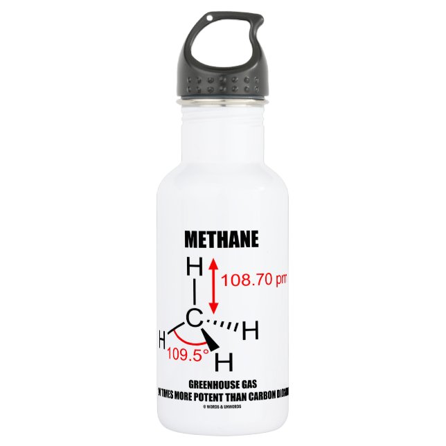 Methane Greenhouse Gas 20 Times More Potent Than 532 Ml Water Bottle (Front)