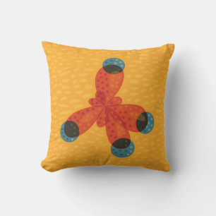 Methane Molecule Organic Chemistry Art Orange Cushion
