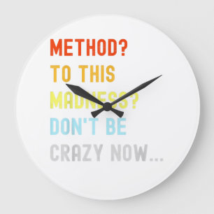 Method To Madness Engineer Mechanic Coder Large Clock