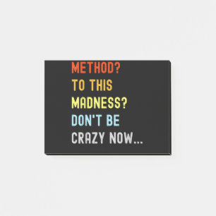 Method To Madness Engineer Mechanic Coder Post-it Notes
