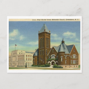 Methodist Church, Greensboro NC Vintage Postcard