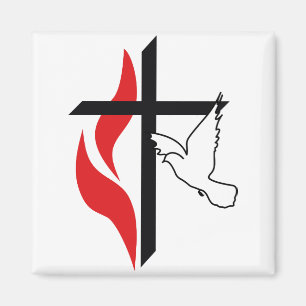 Methodist cross and Dove Magnet