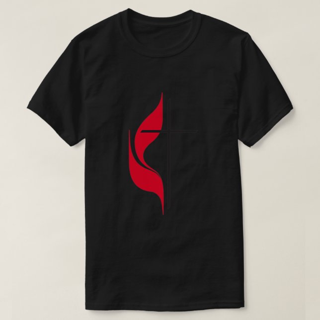 Methodist Flag Pocket Christian Cross Methodists T T-Shirt (Design Front)