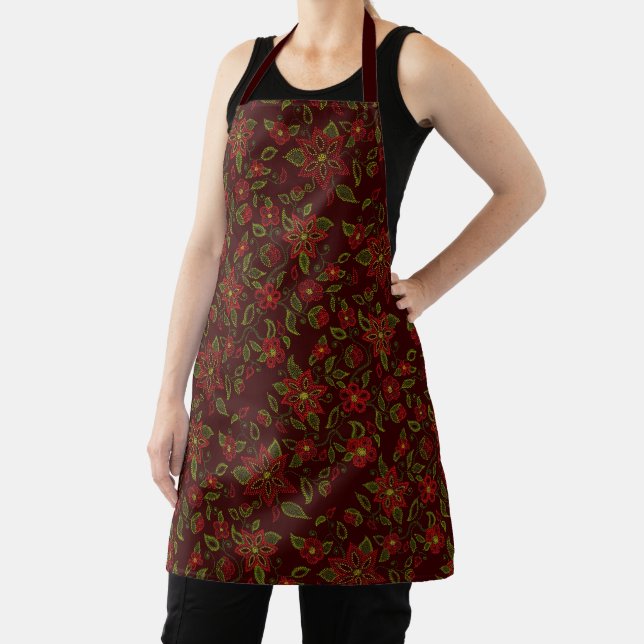 Metis Beading Apron Personalised Tribal Art Apron (Insitu)