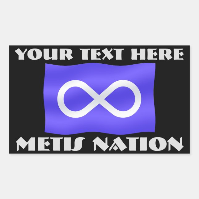 Metis Flag Art Stickers Personalised Metis Sticker (Front)